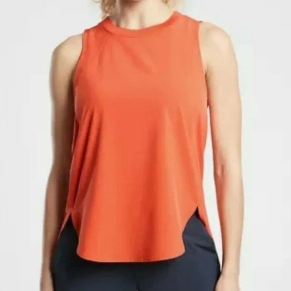 NWT Athleta Zephyr Tank Coral Orange Plus Size 3X Featherweight Stretch